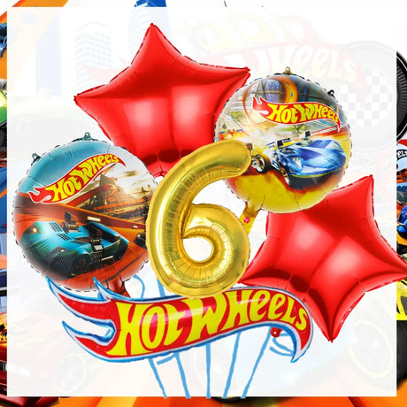 Hot Wheels Birthday Decoration Racing Car Disposable Tableware Tablecloth Plate Cup Balloon Baby Shower Kids Boys Party Supplies