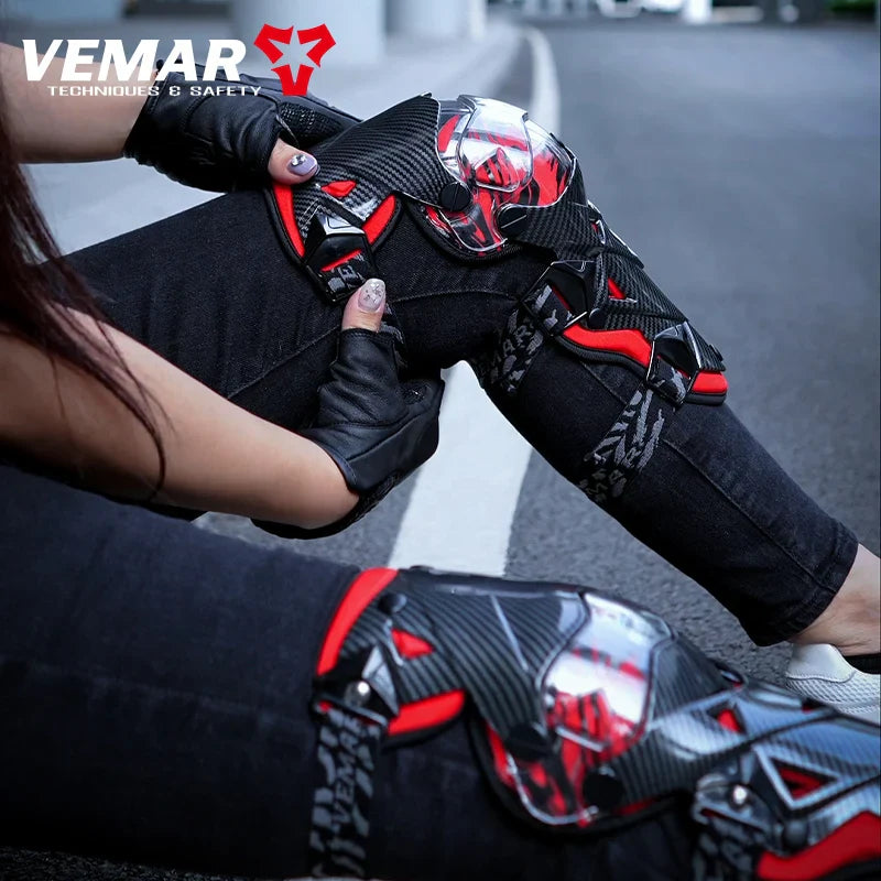 Fashion Motorcycle Elbow Pads VEMAR Motocross Small Kneepad Off-Road Racing Knee Brace Safety Protection Guards Protective Gear