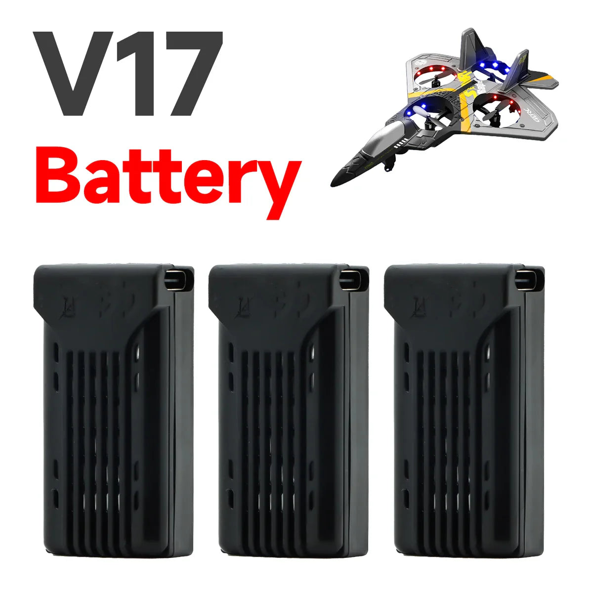 V17 Drone Battery Rechargeable Lipo Battery for V17 RC Glider Spare Parts Batteries Original Foam Plane Accessories