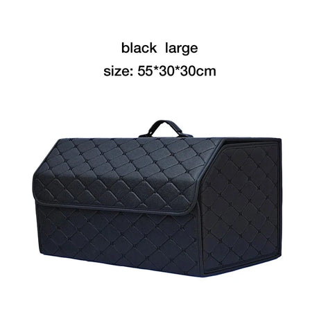 Car Trunk Organizer Box Large Capacity Auto Multiuse Tools Storage Bag Stowing Tidying Leather Folding For Emergency Storage Box