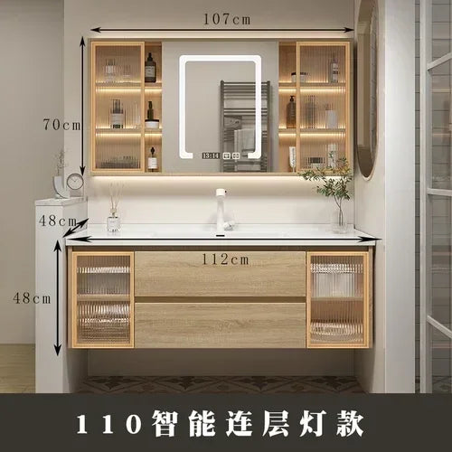 Locker Display Bathroom Cabinet Shelves Toilet Closet Bathroom Cabinet Wooden Washbasin Badezimmer Schrank Home Furniture YQ