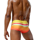 WY79 new summer yellow red sexy low waist tight men boxer swimwear surf bikinis swim trunk briefs men swimsuits beach shorts