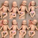 8 styles/28cm Cuddly Unpaint Solid Silicone Bebe Reborn Girl Full Body Silicone Baby Girl Lifelike Real Corpo De Silicone Doll