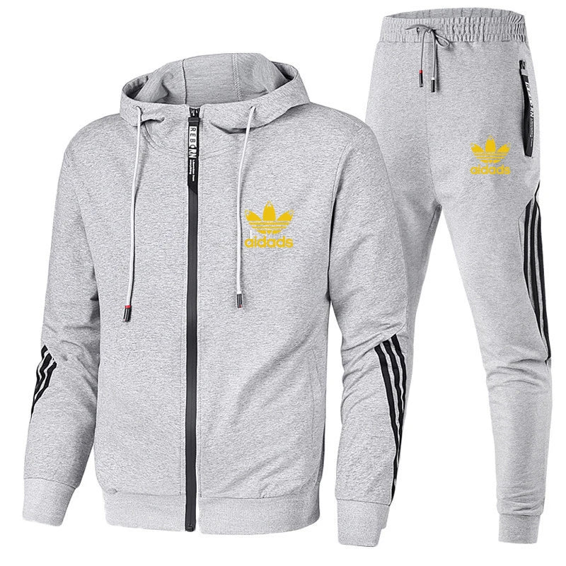 Men's Sets 2024 Spring Sportswear Fashion Casual Zipper Hoodie + Pants 2-piece Set Jogging Fitness Sports Men's Suit Clothing