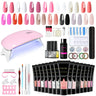 Nail Set for Nail Extensions Quick Building Poly UV Gel Set With 54W UV Lamp Acrylic Extension Gel Nail Polish Kit