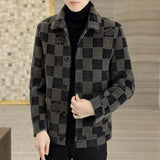 Autumn winter new mink velvet men's casual fashion comfortable coat lapel fashion short jacket trend jacket men's coat