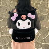 New Sanrio Cartoon Lovely Plush Backpack Cinnamoroll Kuromi Girl Heart Large Capacity My Melody Shoulders Bag Kid Christmas Gift