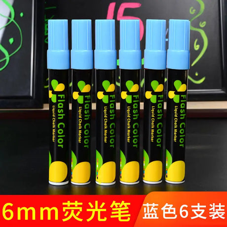 Erasable Chalk Pen Fluorescent Plate LED Electronic Light Emitting Board Whiteboard 8 COLOR Water Billboard Silvery Glass