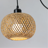 Bamboo Pendant Lamp Natural Rattan Chandeliers E27 Hand-knitting Café Restaurant Living Room Decor Hanging Lamp Indoor