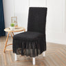 high quality Seersucker chair cover for dining room banquet chair slipcover stretch chair skirt elastic wedding chair decoration