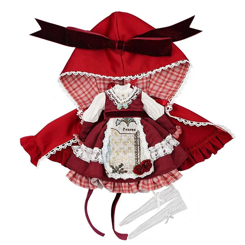 Handmade Blyth Doll Bear suit Clothes Doll Blyth Doll Clothes Princess Dress With White Lace For Ymy Licca Azones Ob24 Ob27 Fr