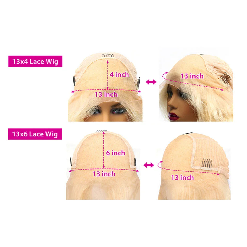 Rosabeauty 40 Inch 13x4 Straight 613 Hd Honey Blonde Lace Front Human Hair Wigs Brazilian 13x6 Color Lace Frontal Wigs For Women