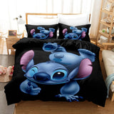 Disney Stitch Cartoon Duvet Cover Anime Set Comforter King Size Bedding Quilt Cover Queen Twin Size Children Grade A Printed