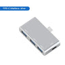 USB 3.0 Type C Hub 4 In 1 Multi -port Docking Station Splitter Mini Zinc Alloy USB 3.0 Hub High Speed Adapter For PC Laptop