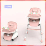 Folding Baby Highchair Kids Chair Dinning High Chair for Children Feeding Baby Table and Chair for Babies Toddler Booster Seat