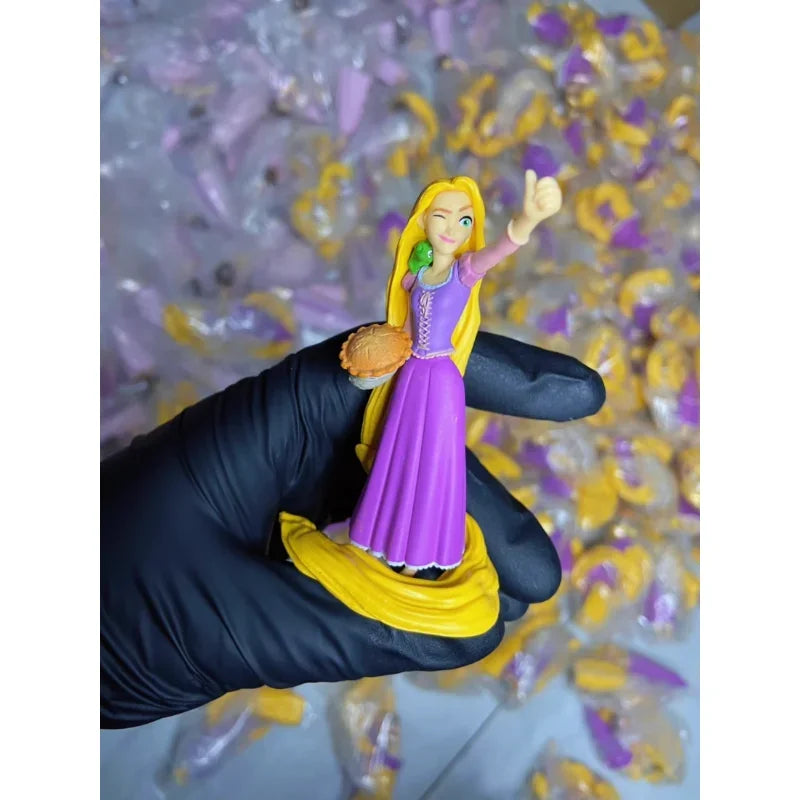 Genuine Disney Princess Rapunzel Figure Doll Assembly Toy Ornaments Accessories Fantasy Figurines Children Present