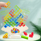 Tetra Tower Game Stacking Blocks Stack Building Blocks Balance Puzzle Board Assembly Bricks Educational Toys for Children Adults