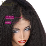 30 32 Inch 13X4 Yaki Kinky Straight Lace Front Human Hair Wigs Mongolian Lace Closure Wigs For Women Pre Plucked Lace Front Wig