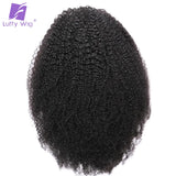 Afro Kinky Curly Drawstring Ponytail Human Hair Real Brazilian Remy Human Hair Ponytail Clip In Extensions Bundles 120g Luffy