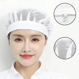 Black Adjustable Food Service Net Hat Kitchen Work Hats Canteen Restaurant Cook Caps Bakery Baking Workshop Breathable Work Cap