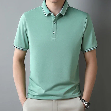 Pure Cotton Short Sleeved T-shirt, Men's Lapel, Summer New Casual and Comfortable POLO Shirt