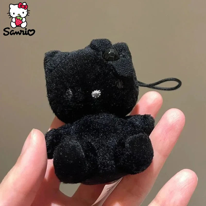 Hello Kitty Plush Toy Kawaii Sanrio Keychain Kuromi Keyring Doll Cinnamoroll Backpack Pendant Plushies Car Key Ring Kid Toy Gift