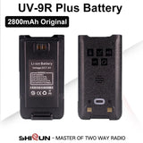 Baofeng UV-9R Battery USB C Charge 4800mAh Li-ion 7.4V UV-9R Pro UV-9G GMRS-9R UV-9R Plus BF-T57 Walkie Talkie Accessory 2800mAh