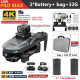 L200 PRO MAX Drone 4K Professional 2-Axis Gimbal 360° Obstacle Avoidance Brushless Motor GPS Quadcopter FPV RC Drones