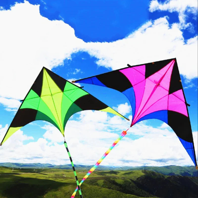 Free shipping delta kites flying toys for children kites factory nylon kites line professional kites reel fishing accessories