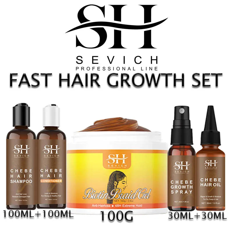 Fast Hair Growth set Traction Alopecia Styling Braiding Gel Chebe Hair Mask Anti Hair Break Hair Strengthener Hair Loss Treatmen