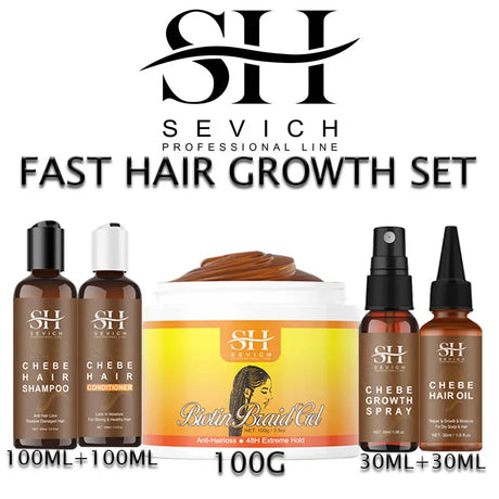 Fast Hair Growth set Traction Alopecia Styling Braiding Gel Chebe Hair Mask Anti Hair Break Hair Strengthener Hair Loss Treatmen