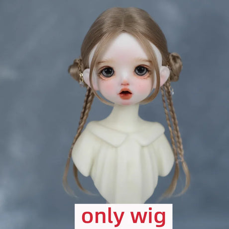 30cm Doll Wig Bangs Ponytail Curly Soft Mohair Wig Suitable for1/6BJD Doll Wig Toy Accessories 6-7 Inches Hair