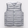 New Winter Men Down Cotton Vest Pocket Coat Sleeveless Puffer Vest Jacket Thin Warm Lightweight Down Jacket Waistcoat Unisex