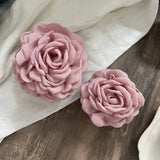 Fabric Rose Flower Crab Hair Clip Ins Popular Hair Catches for Women Pink Black Plastic Hair Clamps Girls' Spring Accessories