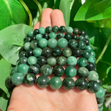 Natural Gem Stone AA Green Emerald Jades Round Loose Spacer Beads for Needlework Jewelry Making DIY Charms Bracelet Accessories