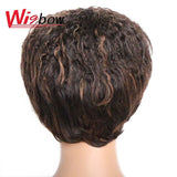 Human Hair Kinky Straight Wig Short Wet And Wavy Bob Wig For Women Natural Brazilian Curly Bob Wig With Bangs Ready To Wear Wig