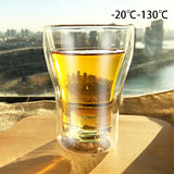 80/200ml Clear Double Wall Glass Espresso Coffee Cup Set Heat-resistant Beer Wine Cocktail Thermal Tea Drink Cups Drinkware Set