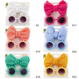 Childrens Sunglasses With A Sense Of Texture Baby Girl Hair Accessories Bow Hair Band Glasses And Accessories Baby Sunglasses