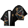 Large Size 6XL 7XL Japanese Kimono Cardigan Pants Set  Print Dragon Men Women Shirt Tradition Yukata Haori Obi Coaplay Costume