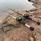 Ghotda Casting Fishing Rod Combo Telescopic Carbon Rod and Baitcasting Reel Portable Travel Fishing Rod  Kit Baitweight 10-30g