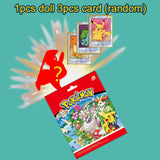 24pcs/set Pokemon Pikachu Blind Box Anime Action Figure Model Doll And Charizard Playing Cards Psyduck Toys For Children's Gift