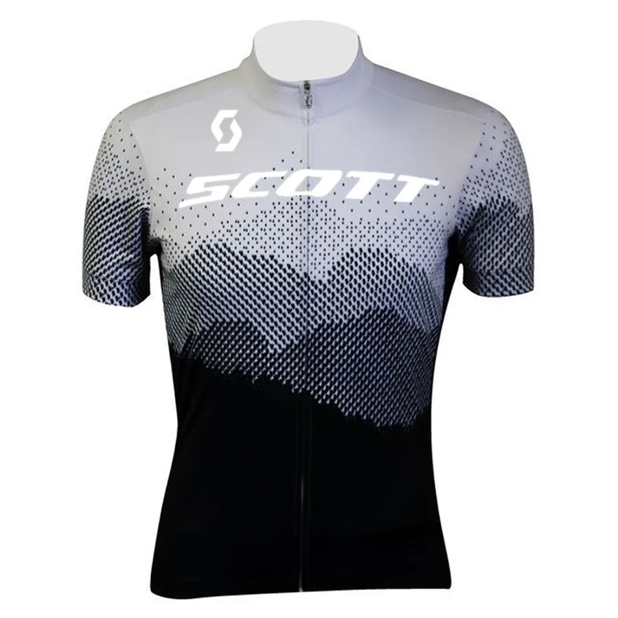 Men's Cycling Suit Jersey Mtb SCOTT Clothing Man Laser Cut Mens Sets Summer 2024 Complete Uniform Shorts Bib Short Jacket