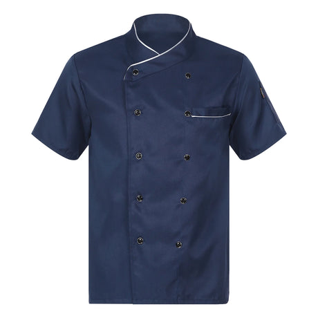 Unisex Chef Restaurant Jacket Short Long Sleeve Double-Breasted Chef Coat Men Women Canteen Hotel Kitchen Bakery Work Uniform