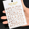 3D Gold Sun/Moon/Star Bronzing Nail Art Sticker 8*10cm Laser Star Moon Design Nail Decal Gold Silver Self-Adhesive Slider &*&