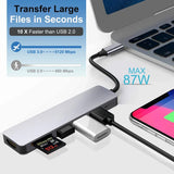 USB C Docking Station USB C Hub Multiple Monitor Adapter with 4K HDMI Monitor Adapter PD SD TF Video Card For Macbook Lenovo etc