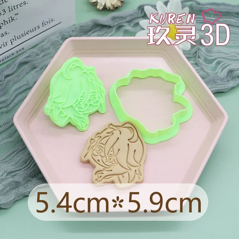 Genshin Impact Neuvillette Cake Tool Animal Cookie Cutter Christmas Cutters Biscuit Stamp Fondant Mould Baking Sugarcraft Molds