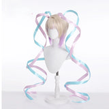 NEEDY GIRL OVERDOSE KAngel Cosplay Costume Lolita Shoes Coat Skirt Uniform Wig Hallowmas COS Laser Color Skirts Ribbon Wig