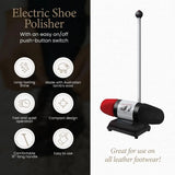 Moneysworth & Best Electric Shoe Polisher, Dual-Buffer Shoe Polisher for All Leather Footwear, Easy On-Off Push-Button Control,