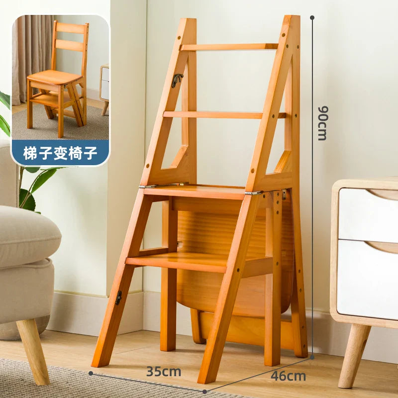 Platforms Telescoping Step Stools Foldable Attic Bar Portable Small Step Ladders Indoor Bamboo Escada Dobravel Home Furniture