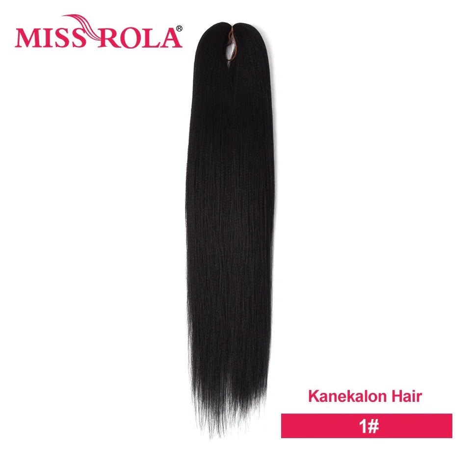 Miss Rola Synthetic Wholesale Bulk 6 Pieces 30Inch 28Inch 26Inch Pre Stretched Jumbo Braiding Hair Kanekalon EZ Twist Braid Hair